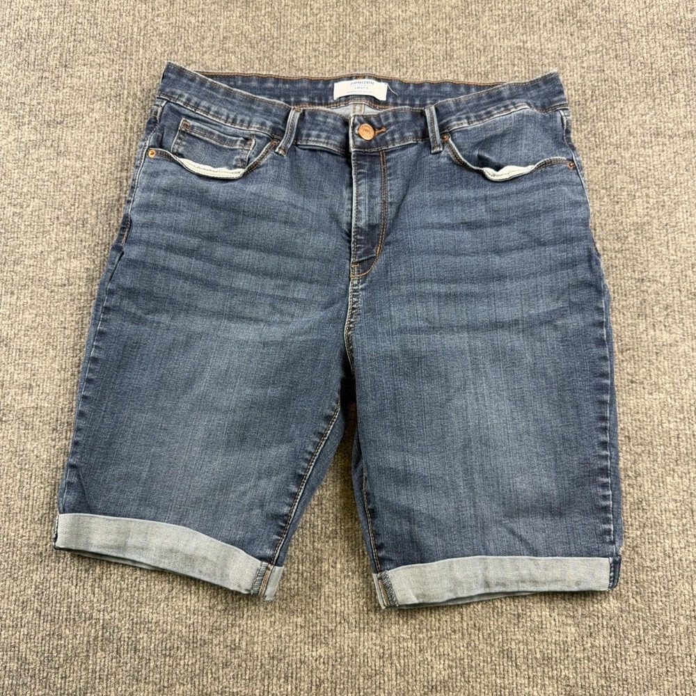 Denizen From Levis Shorts Mens 34 Blue Denim Bermuda Stretch 11 Inseam Casual